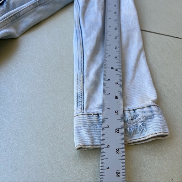 We The Free Distressed Light Blue Jean Jacket - Picture 6 of 10